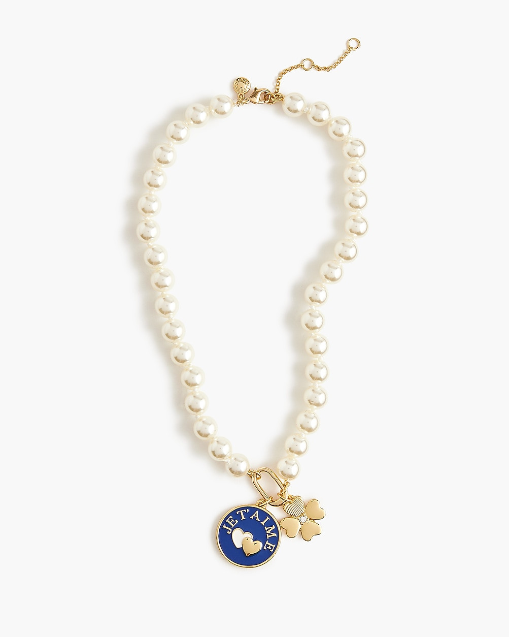 Je t'aime pearl pendant necklace | J.Crew Factory