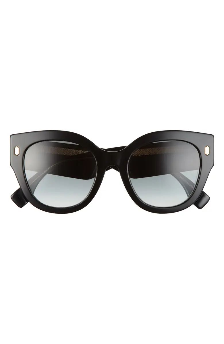 53mm Logo Lens Round Sunglasses | Nordstrom Rack