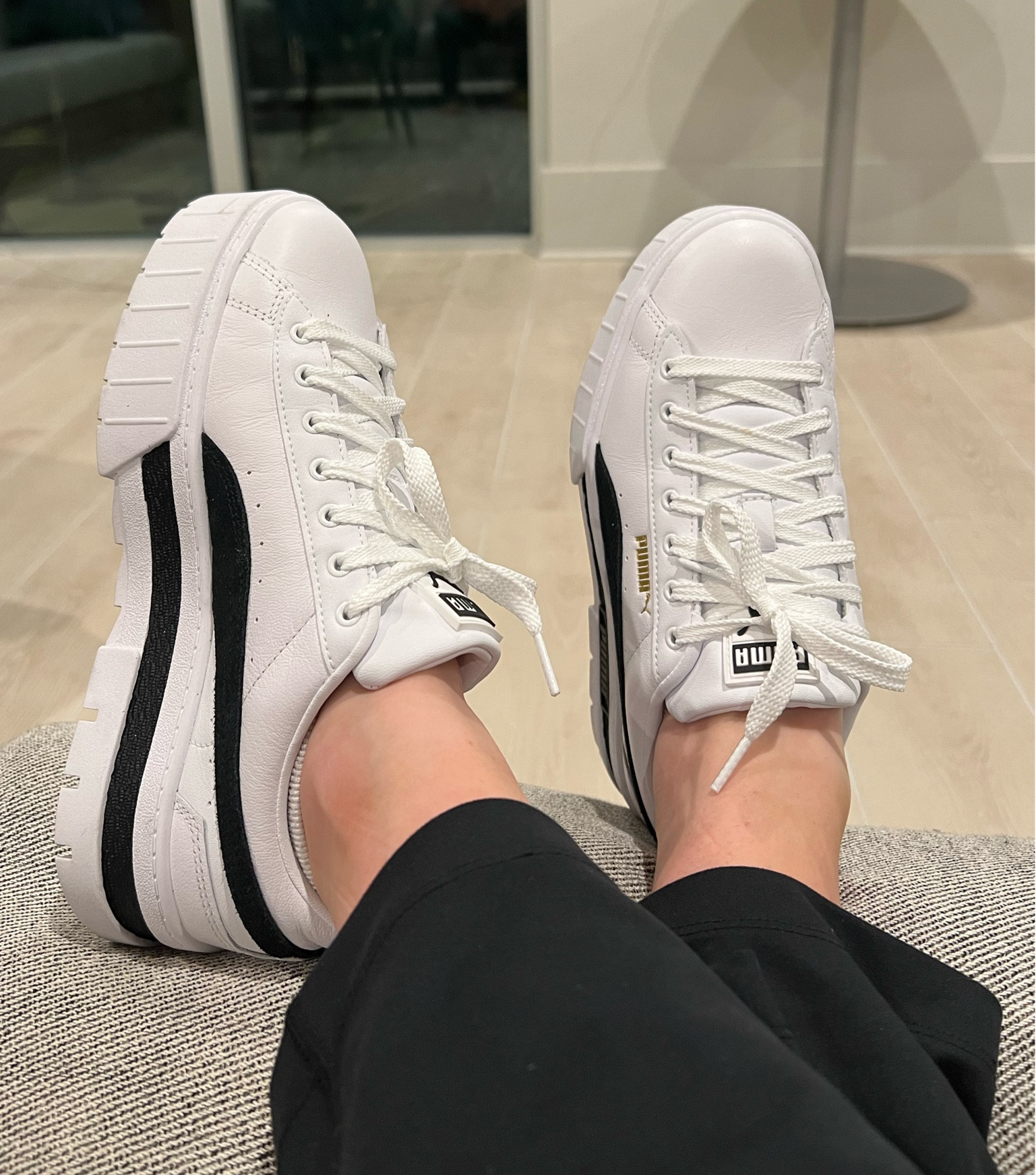 New favorite white platform sneakers for game day!

#LTKshoecrush #LTKunder100 #LTKFind