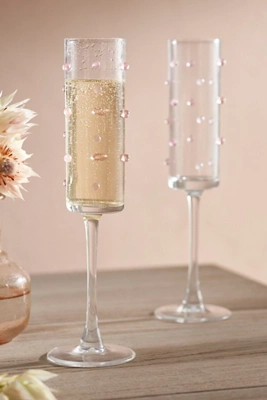 Pink Confetti Flutes, Set of 2 | Anthropologie (US)
