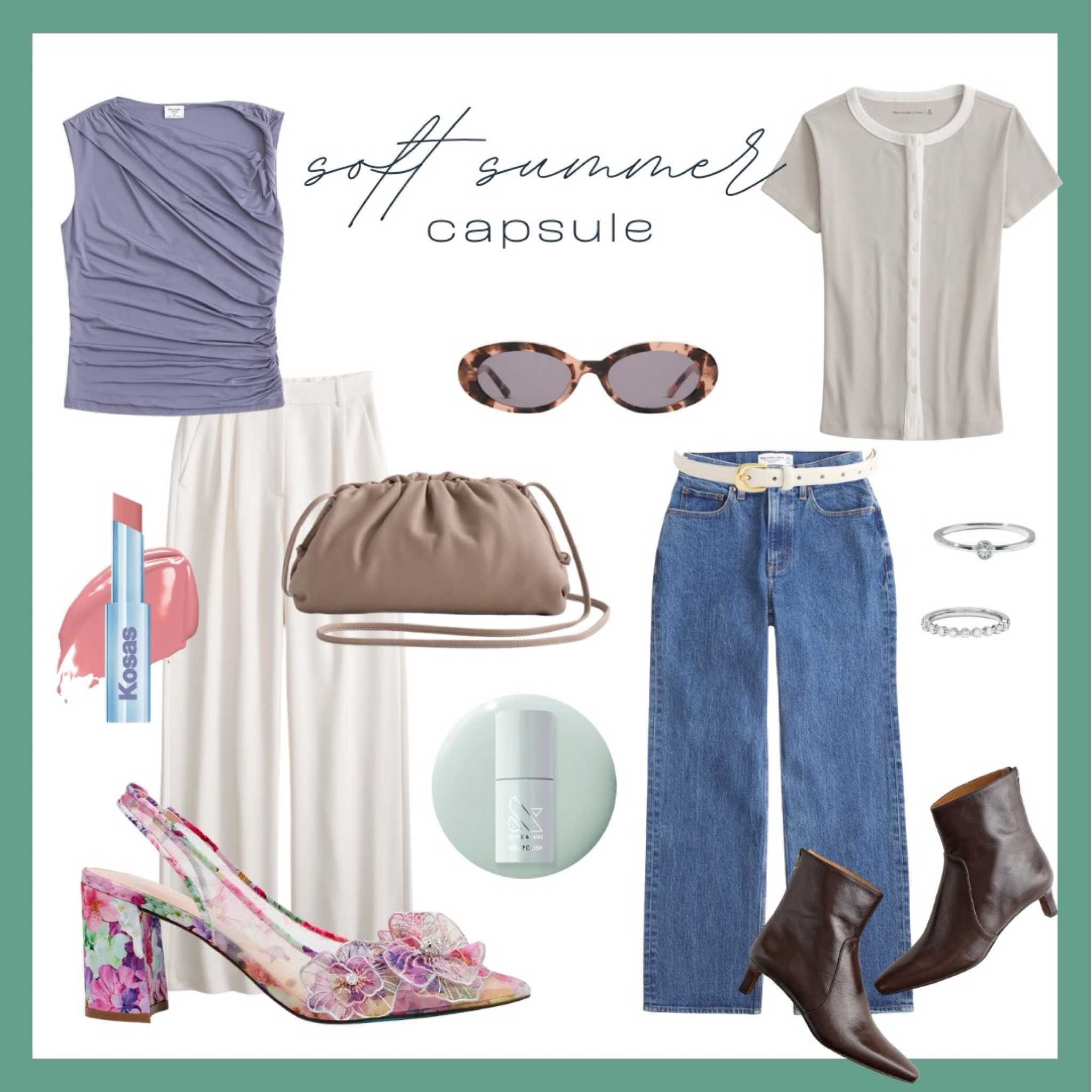 Soft summer spring capsule 

#softsummer #softsummerseason #softsummercolor #softsummerpalette

#LTKSeasonal #LTKStyleTip #LTKShoeCrush