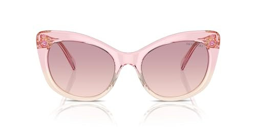 Swarovski SK6020 Sunglasses, Transparent Pink To Clear/Gradient Violet, 55 mm | Amazon (US)