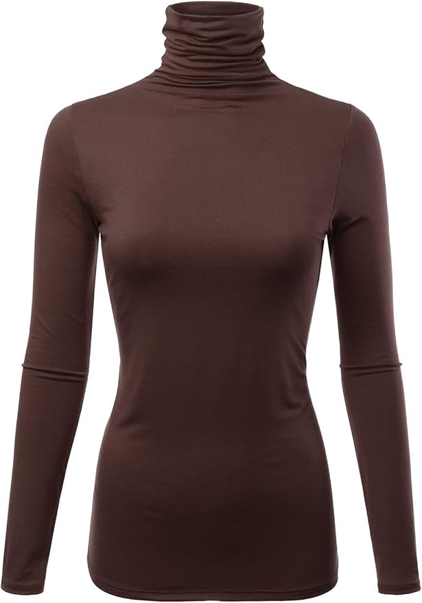 Womens Premium Long Sleeve Turtleneck Lightweight Pullover Top Sweater (S-3X, Made in USA) | Amazon (US)