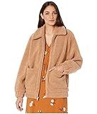 UGG Women's Jackeline Teddy Bear Jacket, Camel, L | Amazon (US)