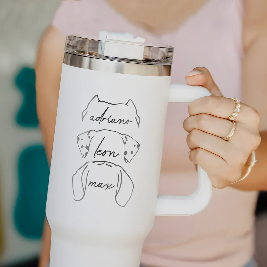 Personalized Dog Mom 40oz Tumbler With Handle Custom - Etsy | Etsy (US)