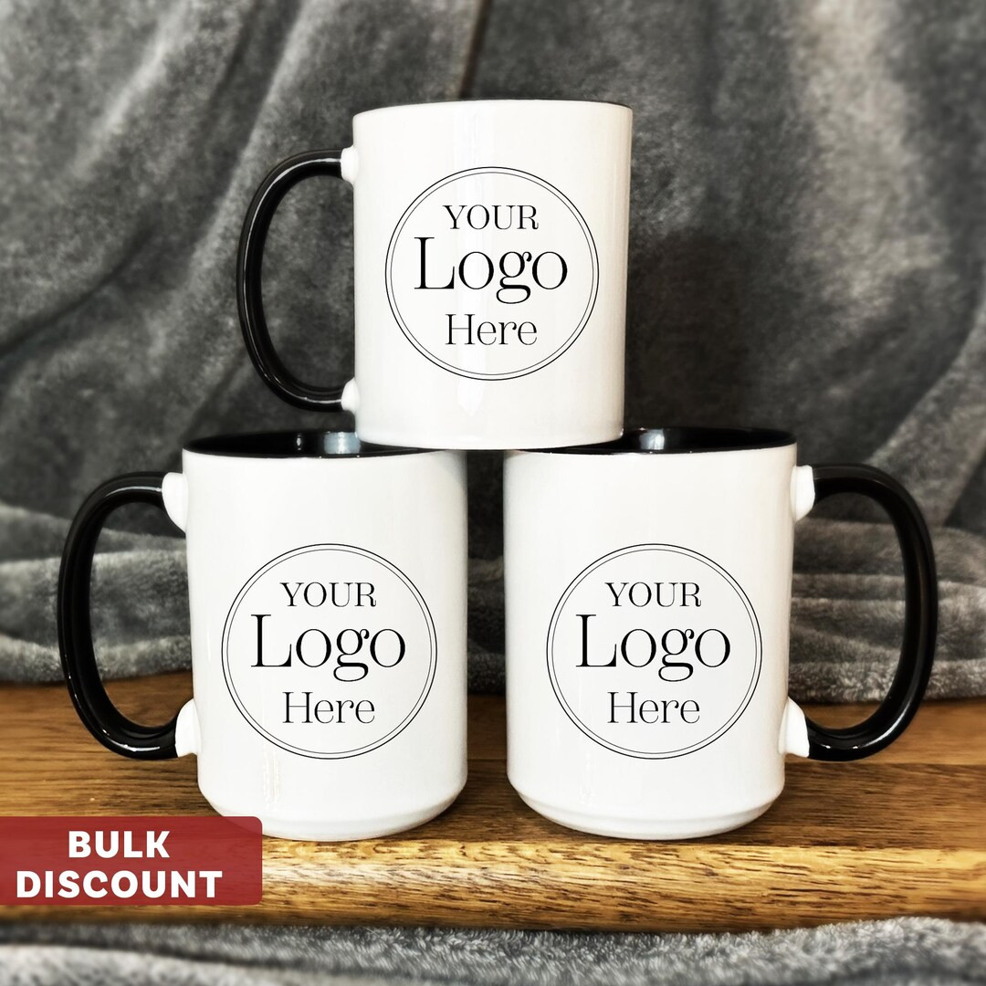 Custom Logo Coffee Mug, Logo Mug, Mug With Logo, Company Logo Mug, Business Logo Mug, Personalize... | Etsy (US)