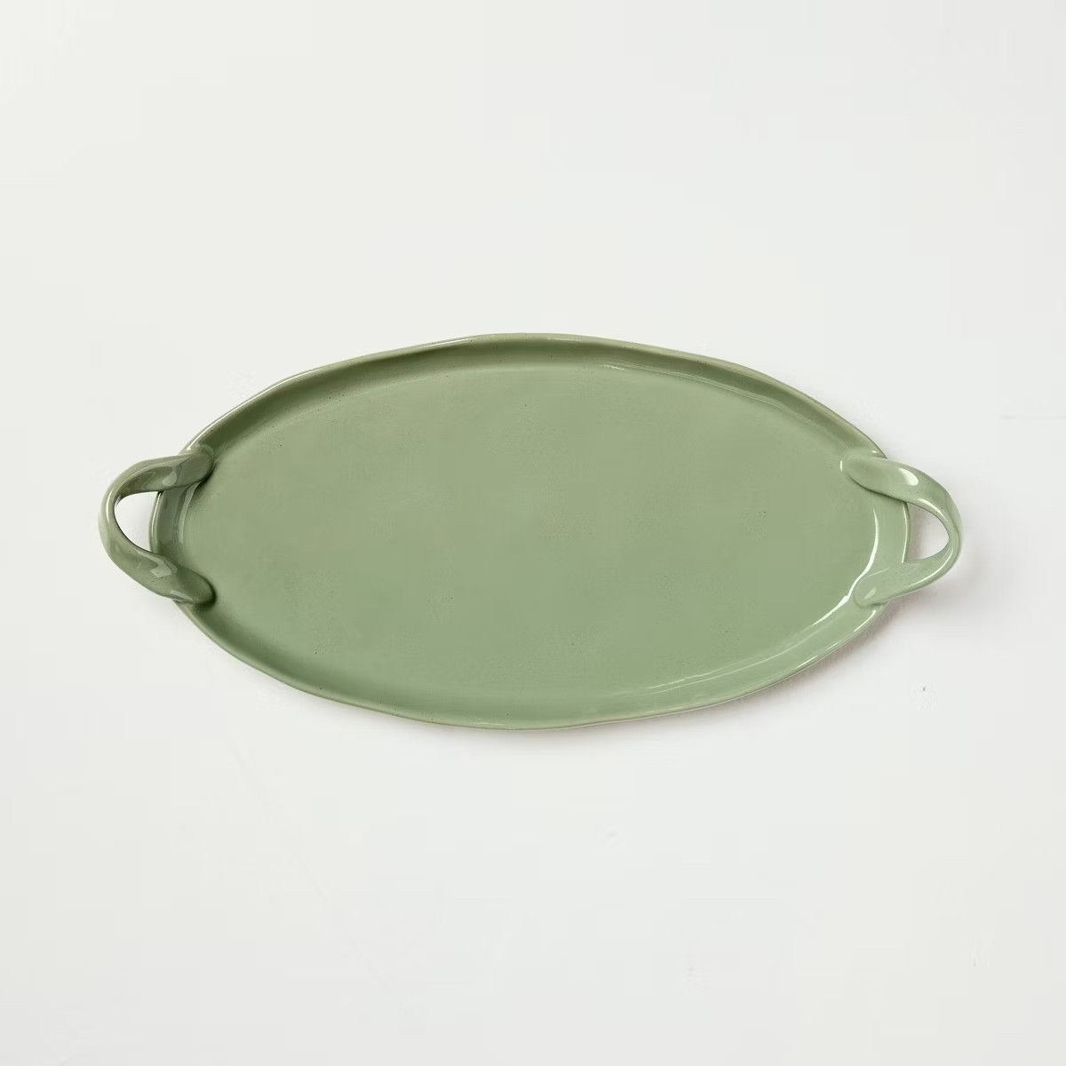 16"x7.75" Ceramic Decorative Tray Green - Hearth & Hand™ with Magnolia | Target