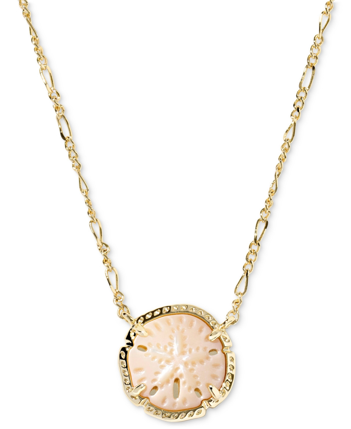 Kendra Scott Sand Dollar Short Pendant Necklace, 17-2/5" + 3" extender - Natural Mother Of Pearl | Macy's
