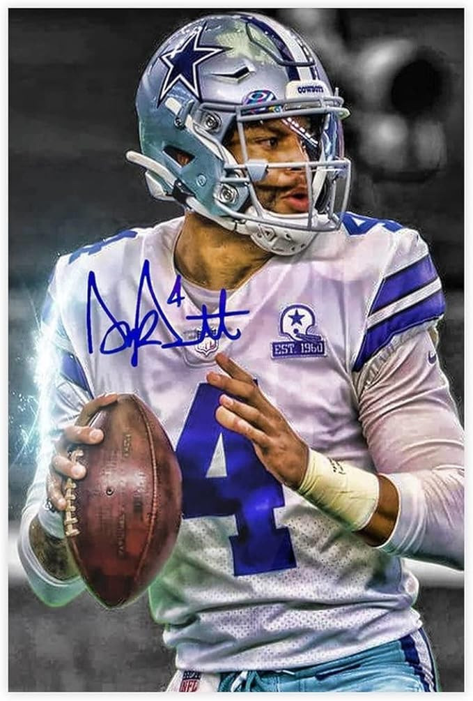 BAWEE Dak Prescott Poster Canvas Poster Bedroom Decor Sports Landscape Office Room Decor Gift Unf... | Amazon (US)