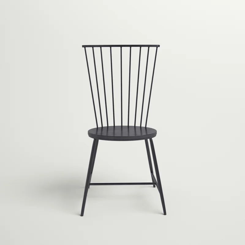 Remy Metal Windsor Back Side Chair in Black | Wayfair Professional