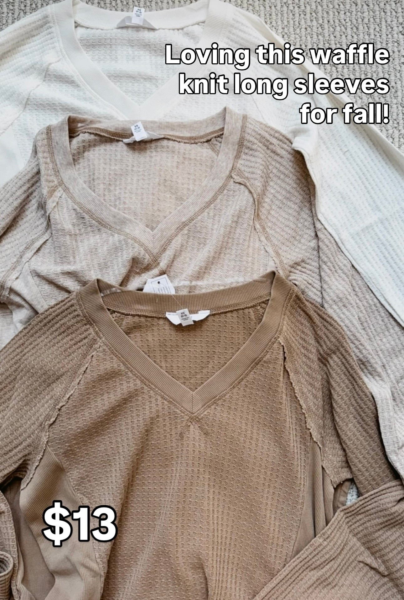 These waffle knit long sleeves are the perfect fall staple!

#Walmart #WalmartFinds #WalmartPartner

#LTKBeauty #LTKStyleTip #LTKSeasonal