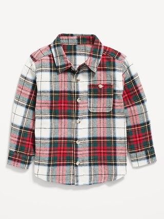 Plaid Flannel Pocket Shirt for Toddler Boys | Old Navy (US)