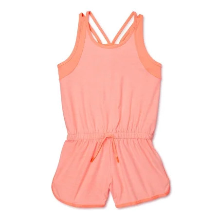 Athletic Works Heathered Racerback Active Romper Girls' 4-18 & Plus | Walmart (US)