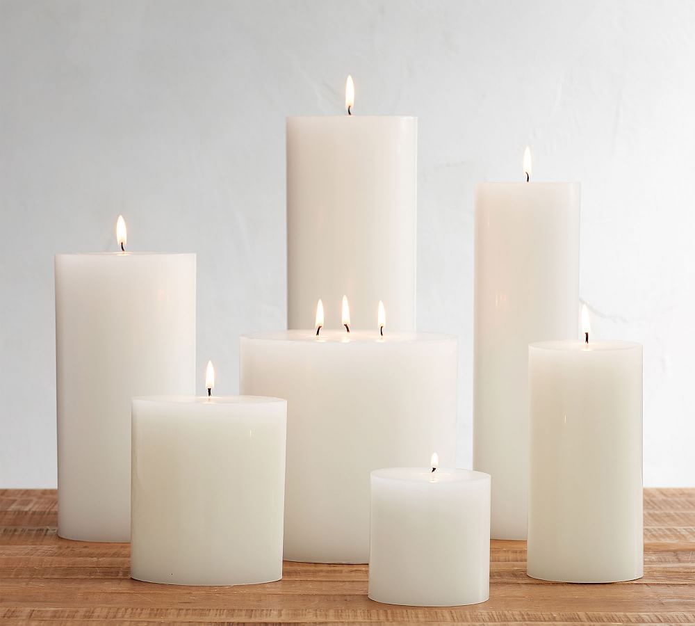 Unscented Wax Pillar Candle | Pottery Barn (US)