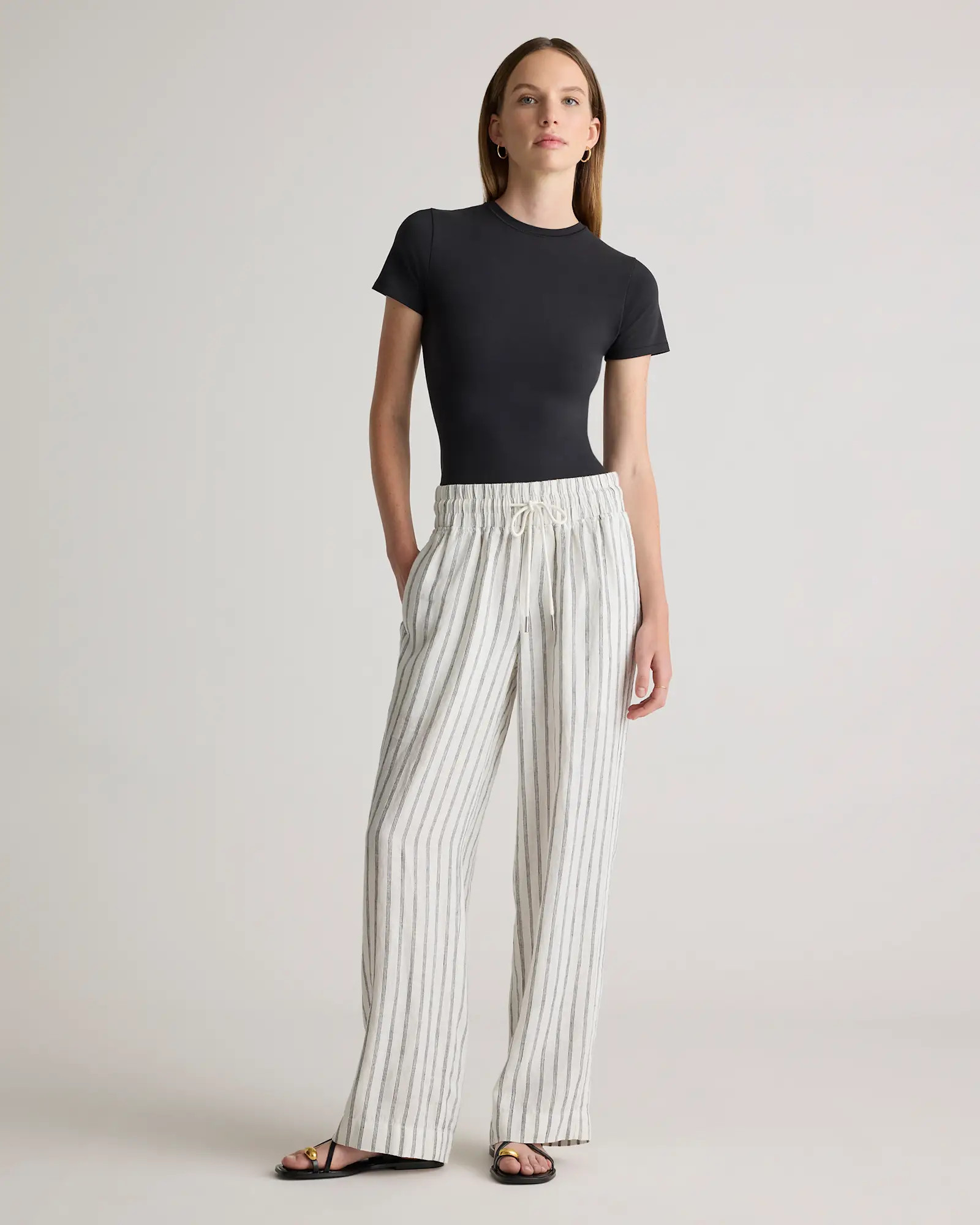 Stretch Cotton Jersey Fitted T-Shirt | Quince