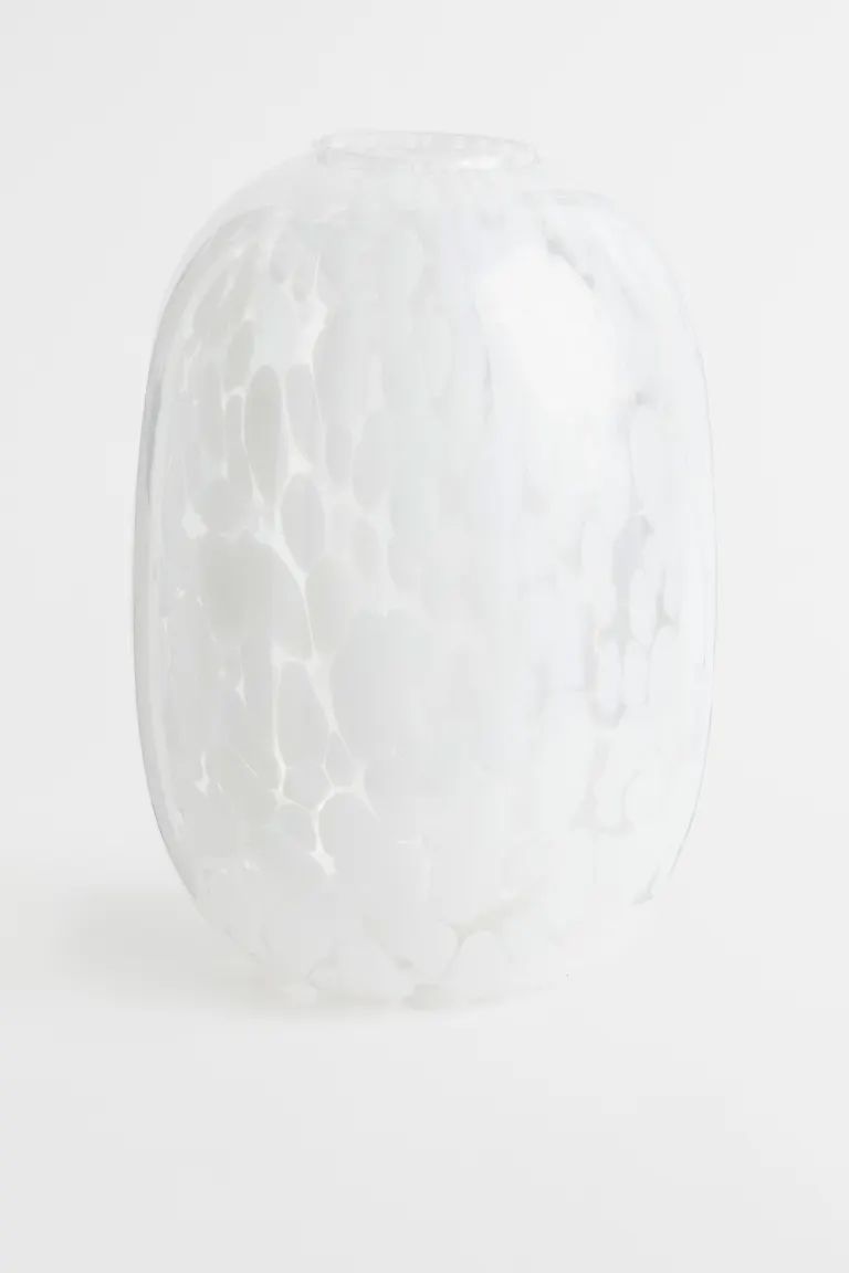 Large Patterned Glass Vase | H&M (US + CA)