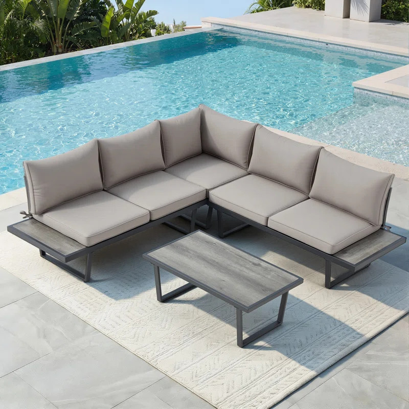 Patio Conversation Sets, 4 Piece  Outdoor Patio Furniture Set, Outdoor Furniture With Coffee Tabl... | Wayfair North America
