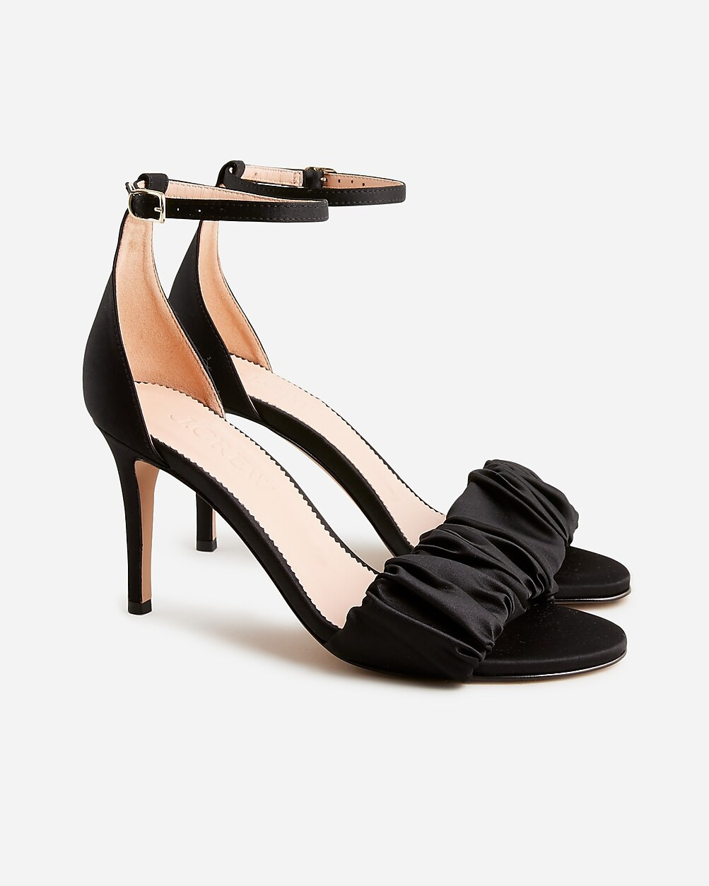 Collection Rylie ruched-strap heels in satin | J. Crew US