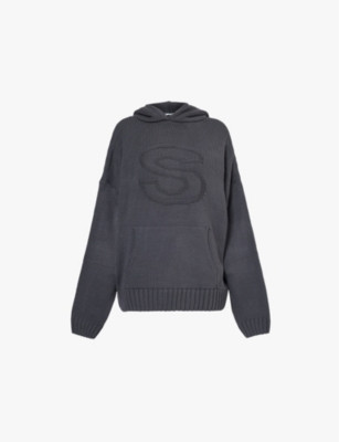 Seekers brand-intarsia knitted hoody | Selfridges