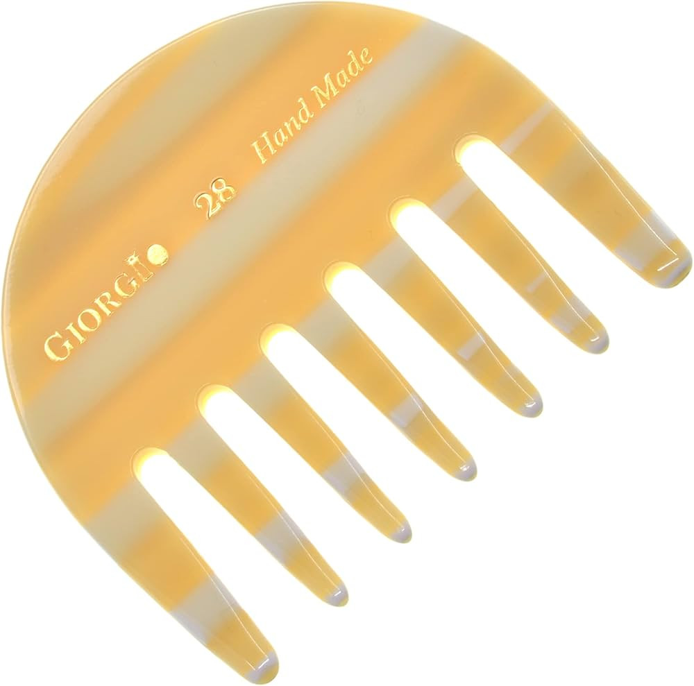 Giorgio G28 Wide Tooth Detangling and Travel Comb for Women - Handmade, Saw-Cut, Polished for Thi... | Amazon (US)