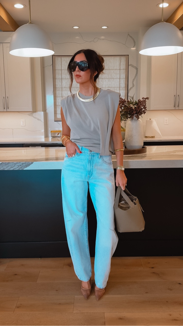 Wearing a small in this Zara top, 26 in these Levi’s cinch waist barrel jeans! 

#LTKootd #LTKTall #LTKOver40