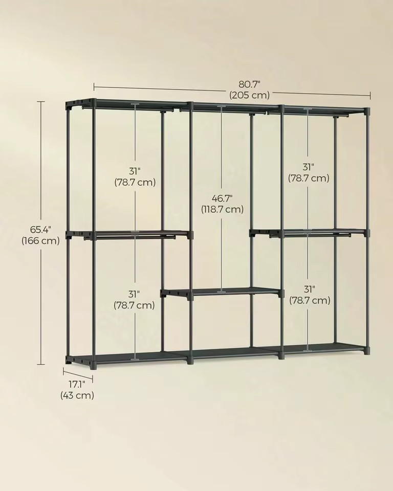 Portable Closet, Freestanding Closet Organizer, Clothes Rack With Shelves, Hanging Rods, Storage ... | AliExpress (US)