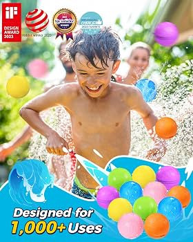 Tlitlimom Reusable Water Splash Balloon, 1 Count, Outdoor, Unisex, Suitable for Swimming Pool, Be... | Amazon (US)