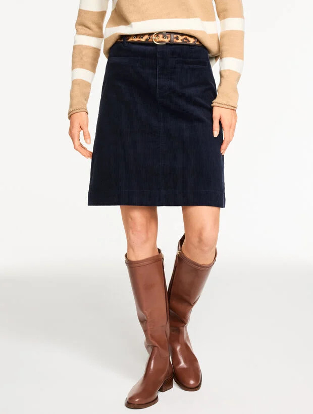 Corduroy A-Line Skirt | Talbots
