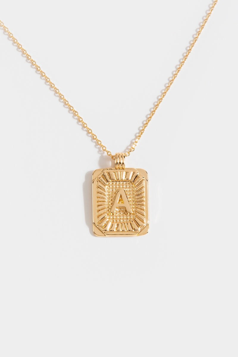 Initial ID Tag Pendant Necklace | Francesca’s Collections