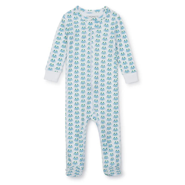 Parker Pima Cotton Zipper Pajama - Cool Crabs | Lila and Hayes