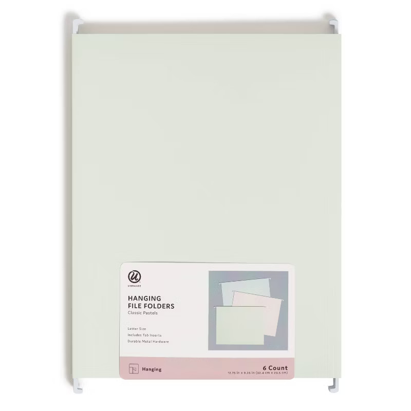 U Brands 6ct Hanging File Folders Pastel | Target
