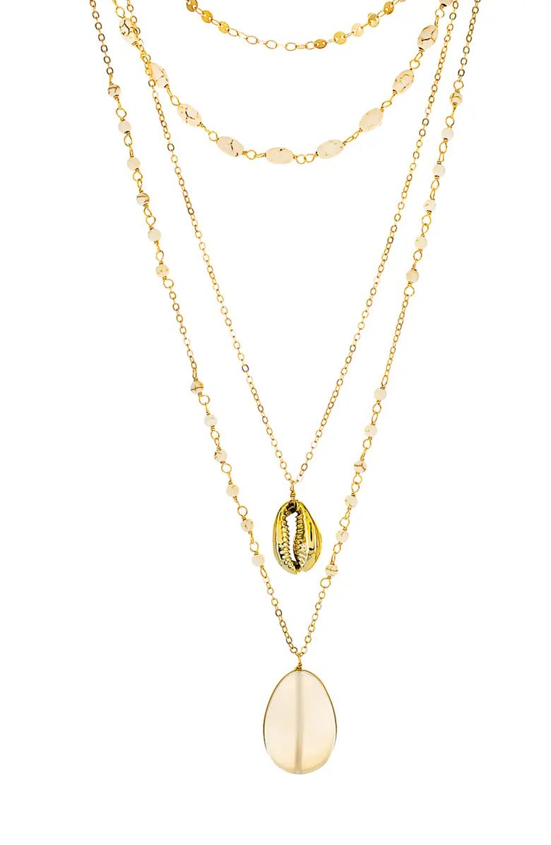Panacea Shell & Stone Layered Necklace | Nordstrom | Nordstrom