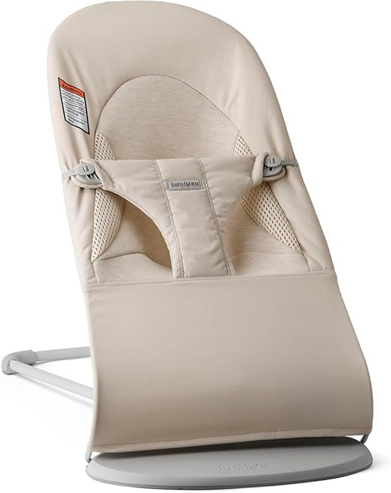 BabyBjörn Bouncer Balance Soft, Light Beige, Woven/Jersey, Tri-Fabric | 2-in-1 Adjustable Baby B... | Amazon (US)