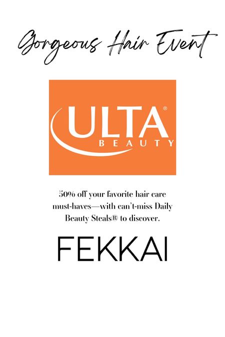 MAY 14 - JUNE 3

Ulta Beauty’s Gorgeous Hair Event
It's back! 

50% off your favorite hair care must-haves—with can’t-miss Daily Beauty Steals® to discover.

May 18: Shop Fekkai haircare  

#LTKsalealert #LTKbeauty #LTKSeasonal