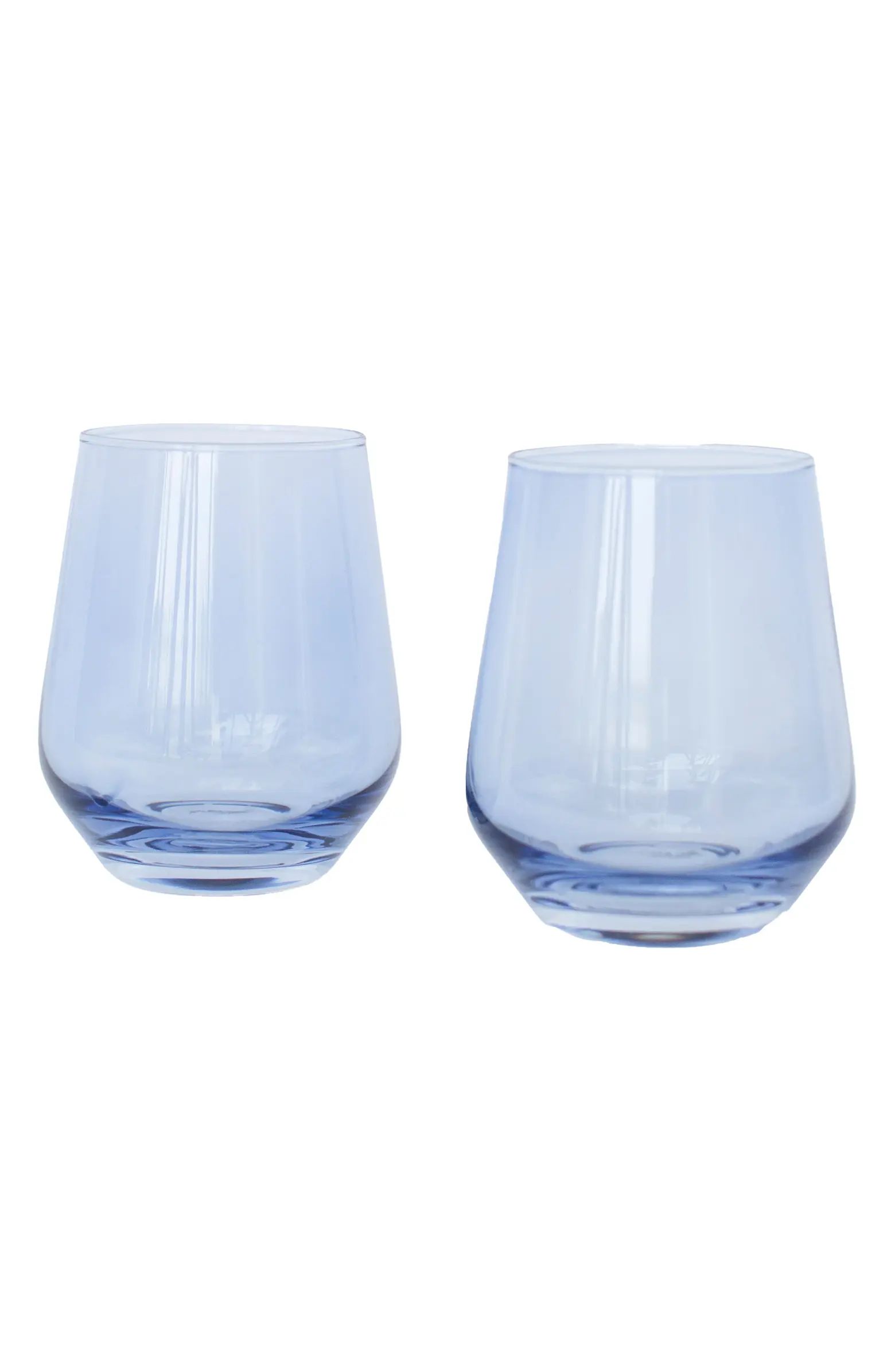 Estelle Colored Glass Set of 2 Stemless Wineglasses | Nordstrom | Nordstrom
