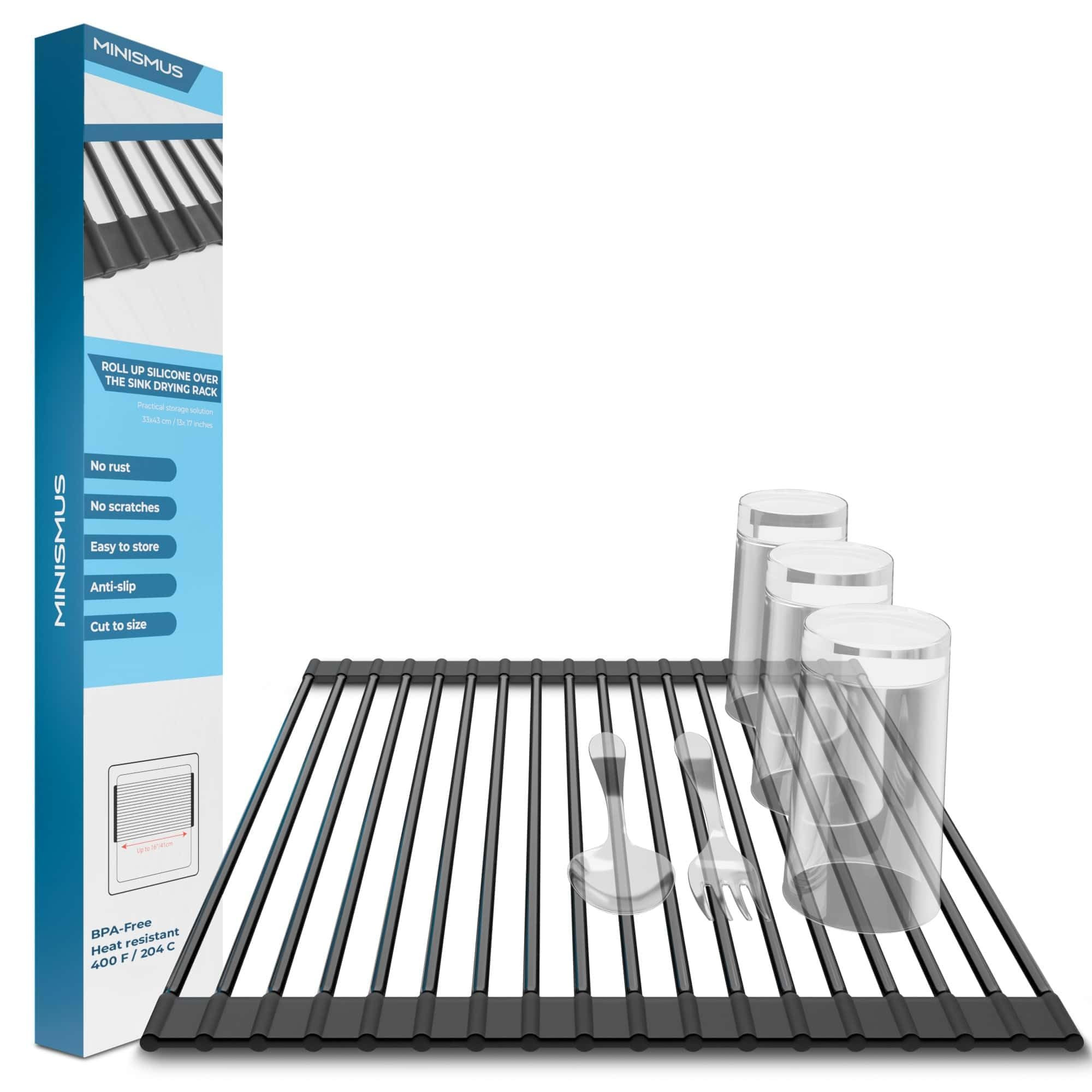 Minismus Over Sink Drying Rack 13x17 Inches, Kitchen Sink Dish Drying Rack Black, Sink Rack, Dryi... | Amazon (US)