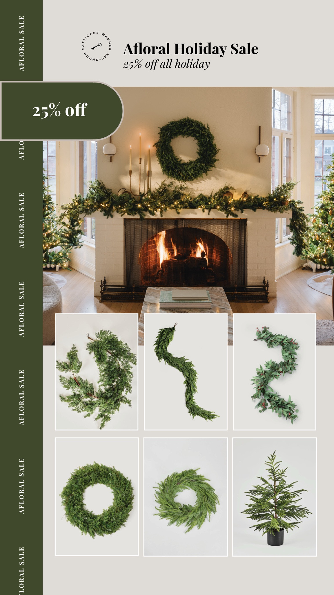 Afloral 25% off all holiday with code: WINTER25. Sale ends Sunday and these typically go out of stock quickly so don’t wait! I have both the cedar and Norfolk pine garland and they look very realistic and are high quality. 

#LTKStyleTip #LTKHome #LTKSaleAlert