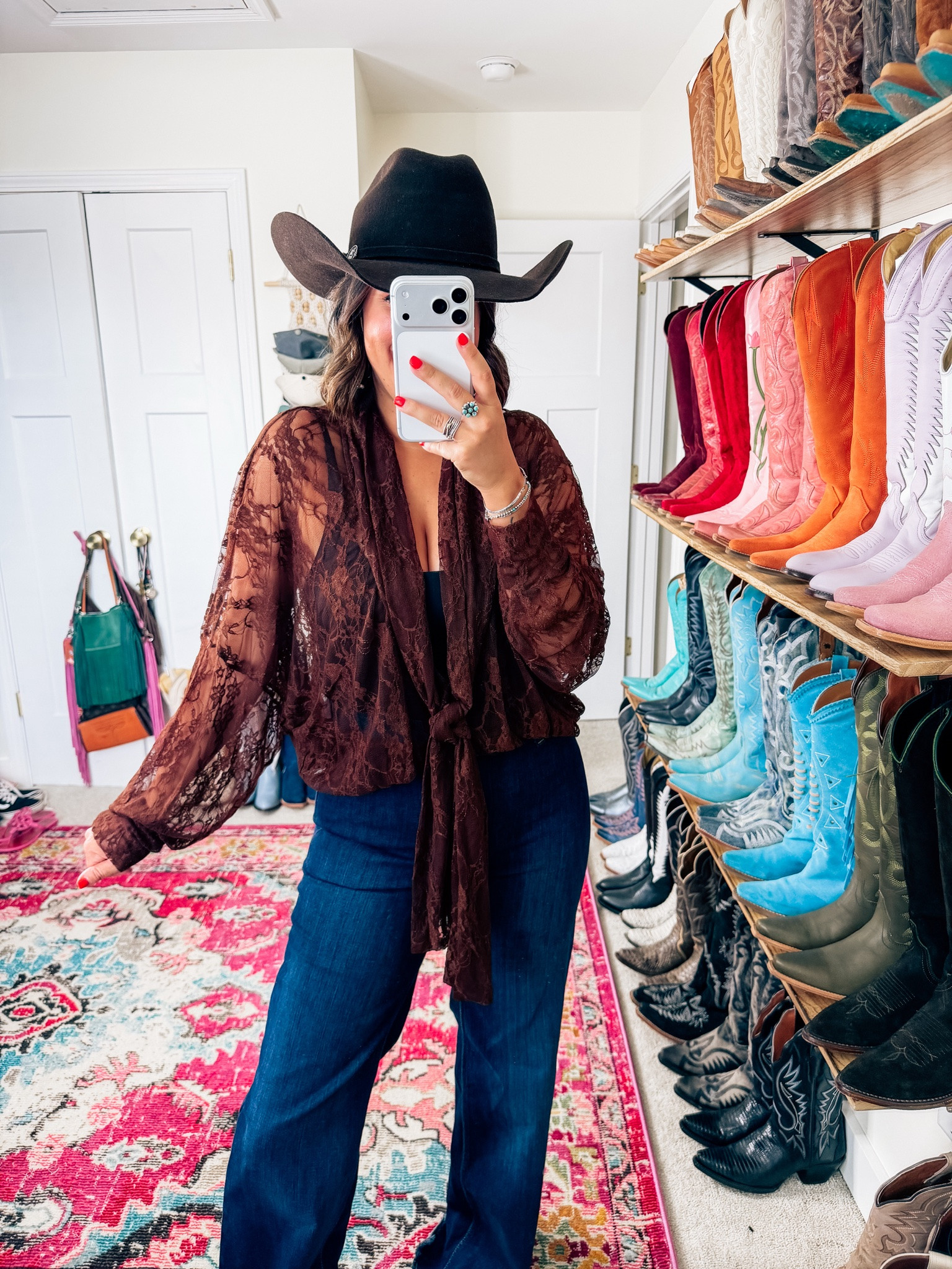 The perfect fall blouse from Amazon chocolate leather, long sleeve top can dress up or down western fashion

#LTKgrwm #LTKootd #LTKdayinmylife