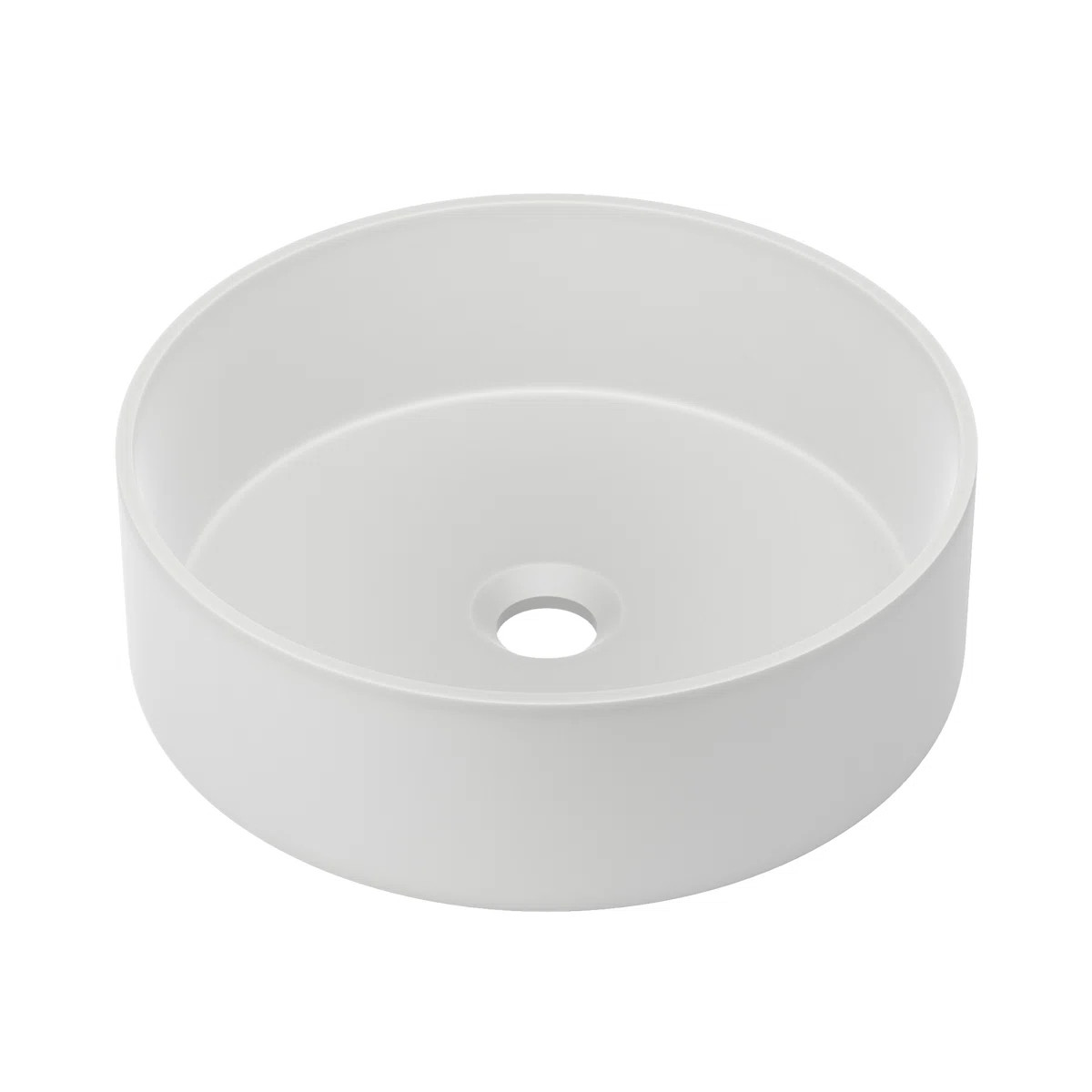 Lisse 14.5" Concrete Round Vessel Sink SM-VSC110MW | Wayfair North America