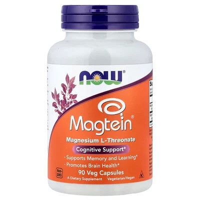 NOW Foods, Magtein®, 90 Veg Capsules | iHerb