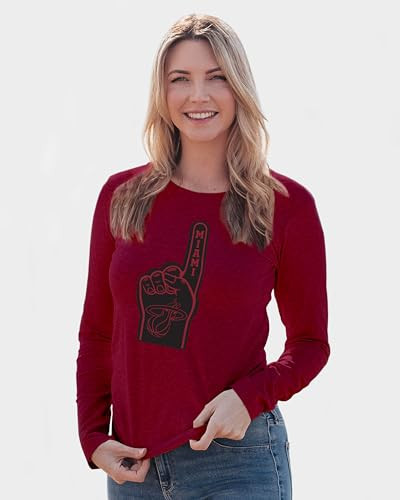 Miami Heat NBA Officially Licensed Women's Long Sleeve T-Shirt Icon Team Color, Medium | Amazon (US)