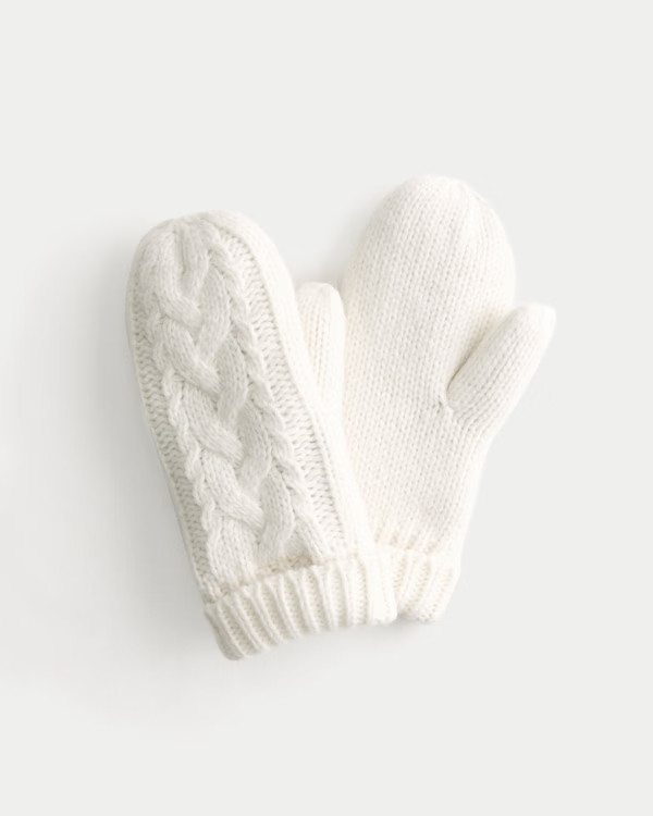 Cable-Knit Mittens | Hollister (US)