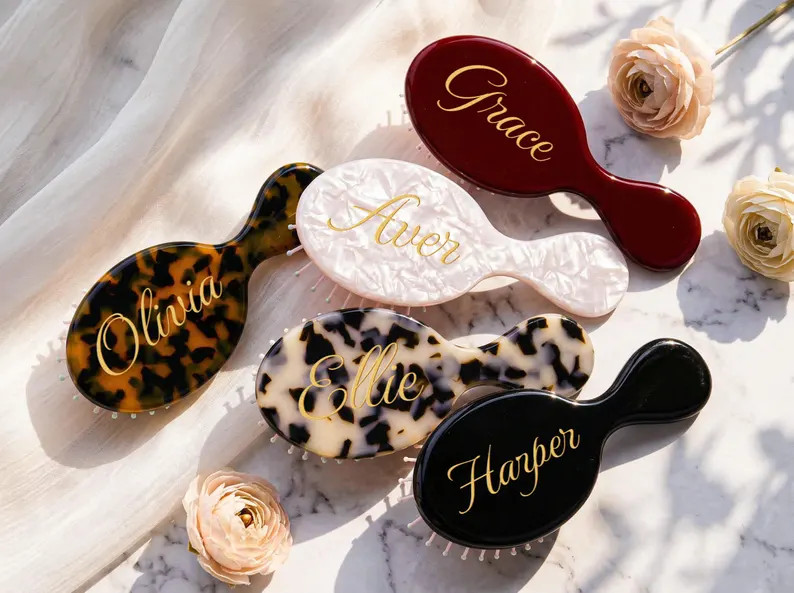 Personalized Engraved Name Comb, Custom Mini Hair Comb, Pocket Comb,Custom Hairbrush,Bridesmaid G... | Etsy (US)