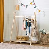 Amazon.com: South Shore Sweedi Scandinavian Clothes Rack for Kids-Natural Pine : Home & Kitchen | Amazon (US)