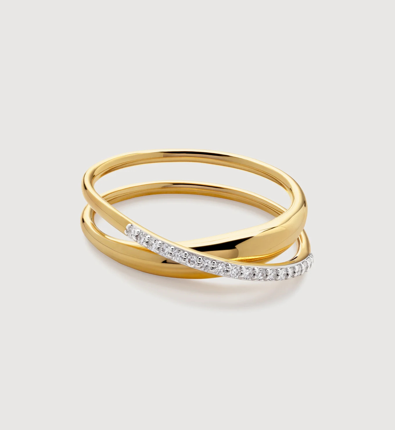 Nura Wrap Diamond Ring | Monica Vinader (Global)