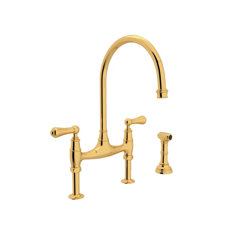 U.4719L-ULB-2 Georgian Era™ Bridge Faucet with Side Spray | Wayfair North America