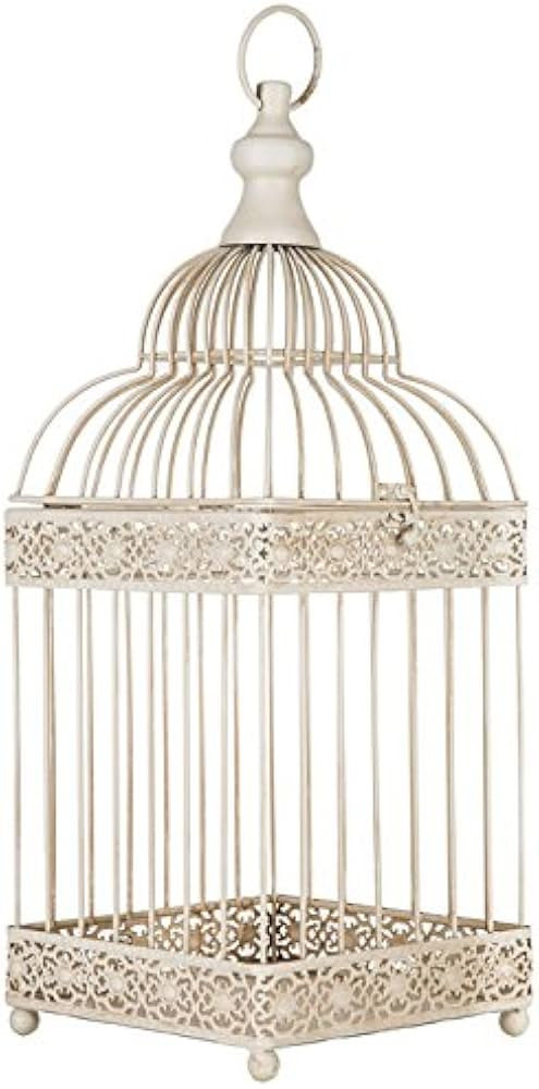 Antique White Metal Bird Cage | Amazon (US)