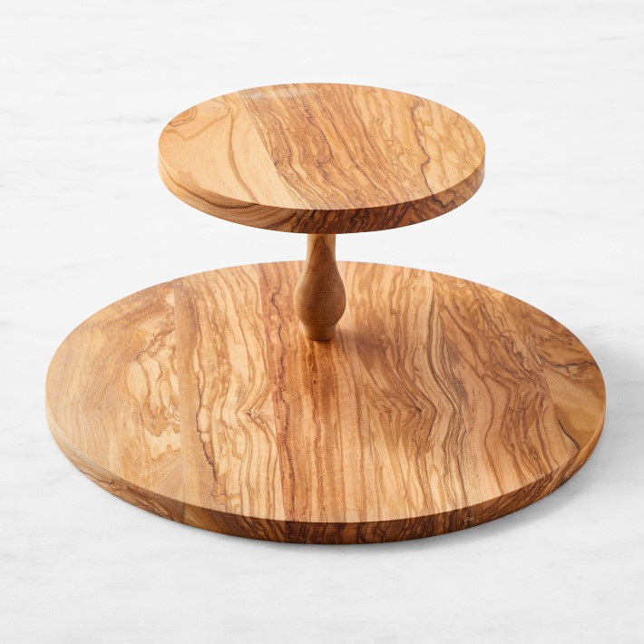 Olivewood 2-Tiered Cheese Board | Williams-Sonoma