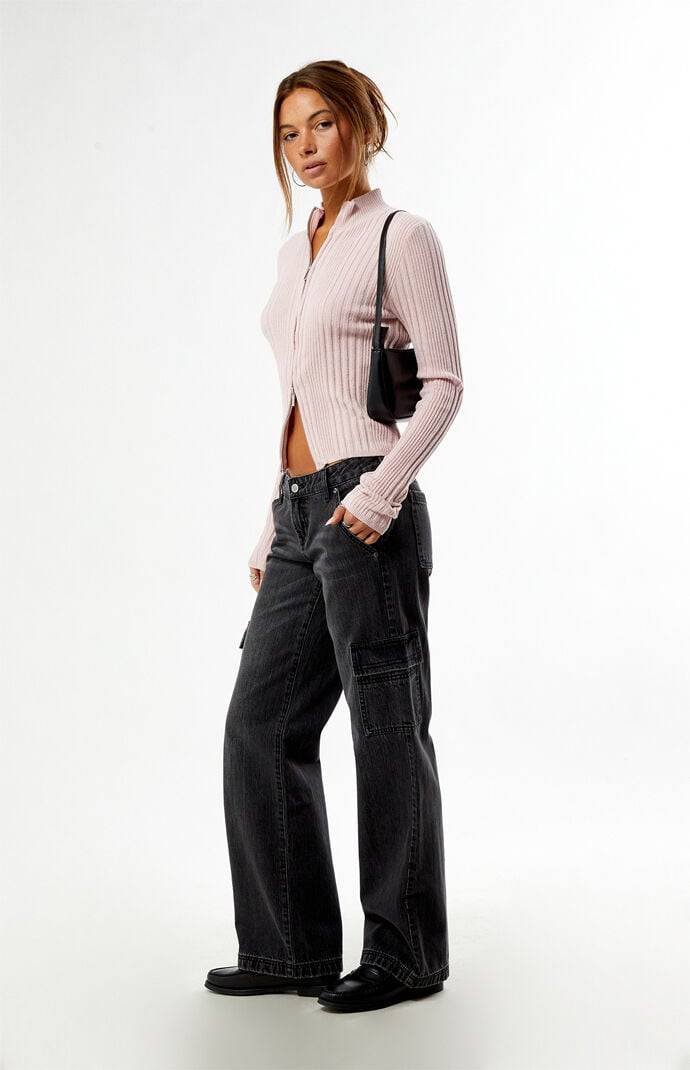 Women's Zoe Low Rise Jeans Cargo Washed Black - Size 31 | PacSun