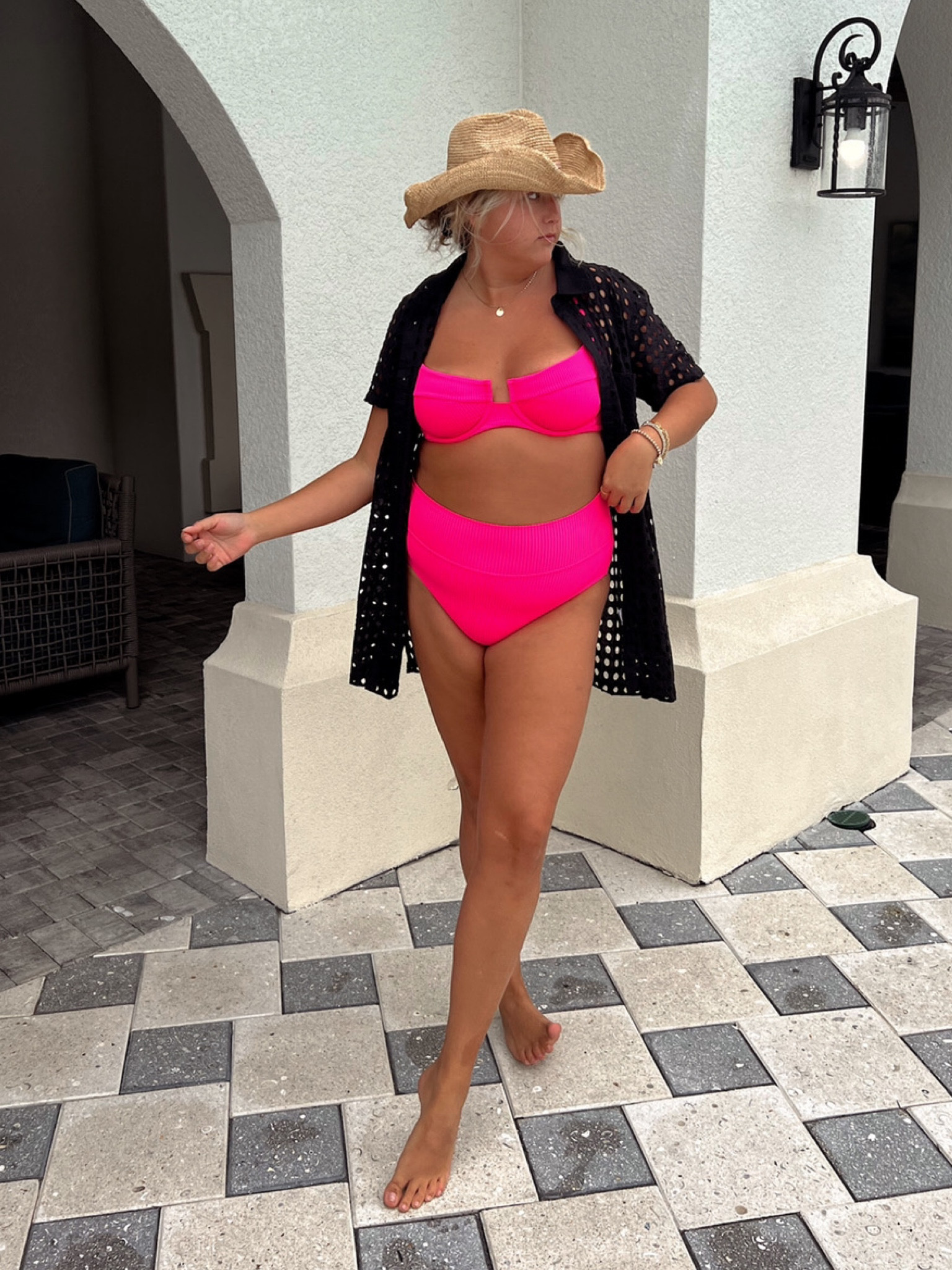 Midsize swim, curvy girl swim, sunset separates, cowboy hat, straw hat, two-piece swim, bikini, beach outfit, pool outfit, vacation outfit

#LTKswim #LTKcurves #LTKtravel